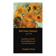 Still life - Vase with twelve Sunflowers Business Cards