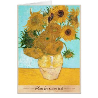 Still Life - Vase with Twelve Sunflowers van Gogh Cards
