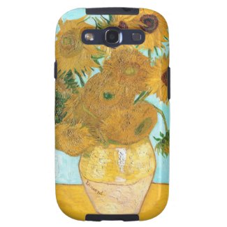 Still Life - Vase with Twelve Sunflowers van Gogh Samsung Galaxy S3 Covers