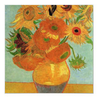Still life - Vase with twelve Sunflowers, van Gogh Invite