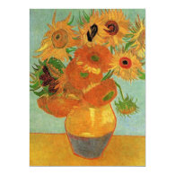 Still life - Vase with twelve Sunflowers, van Gogh Personalized Invite