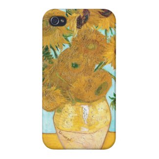 Still Life - Vase with Twelve Sunflowers van Gogh iPhone 4 Cover