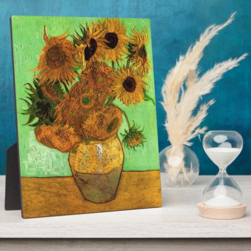 Still Life Vase with Twelve Sunflowers - Van Gogh Display Plaques