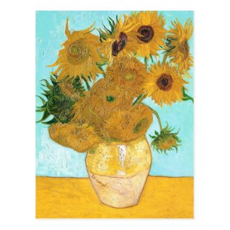 Still Life - Vase with Twelve Sunflowers van Gogh Post Cards