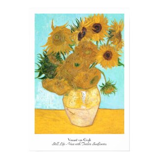 Still Life - Vase with Twelve Sunflowers van Gogh Poster