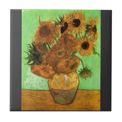 Still Life Vase with Twelve Sunflowers - Van Gogh Tile