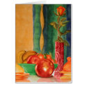 still life watercolor card