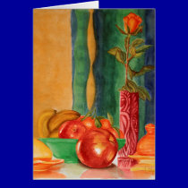 still life watercolor cards