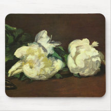 Still life, white peonies - Edouard Manet Mousepads