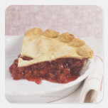 Still Life With a Cherry Pie Square Stickers