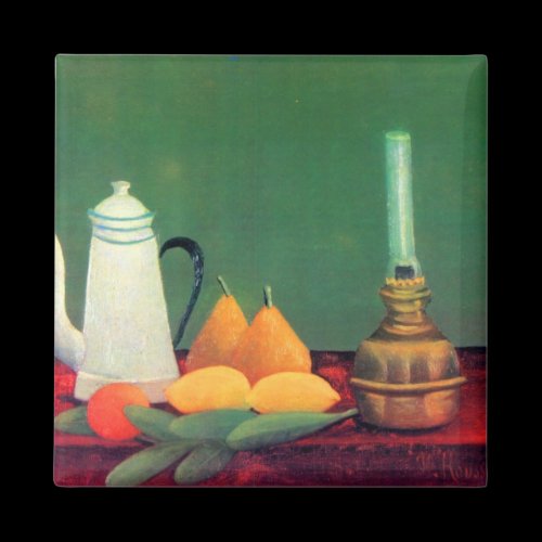 Still life with a coffee pot by Theodore Rousseau Magnet