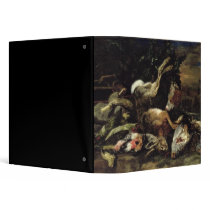 Still Life with a Hare, Song Birds and a Bird Net 3 Ring Binder