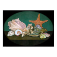 Still Life with a Mermaid fantasy Art Print print