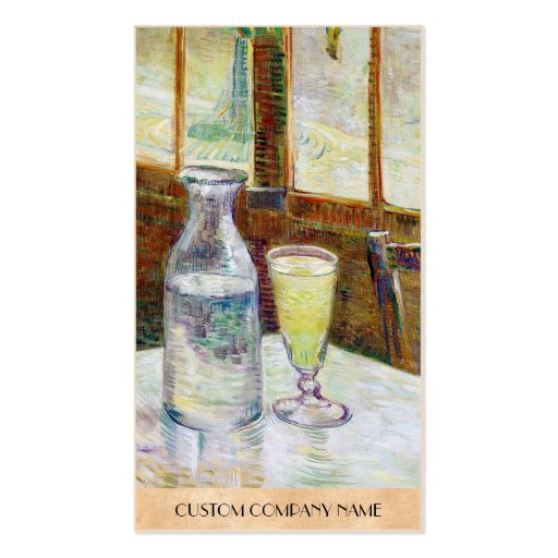 Still Life with Absinthe Vincent van Gogh paint Business Card Templates (back side)
