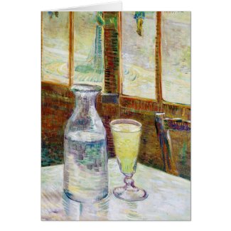 Still Life with Absinthe Vincent van Gogh paint Greeting Cards