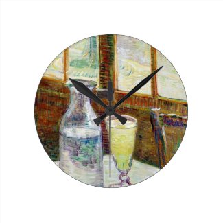 Still Life with Absinthe Vincent van Gogh paint Wallclocks