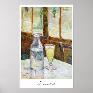 Still Life with Absinthe Vincent van Gogh paint Poster