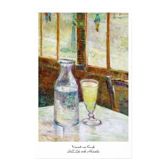 Still Life with Absinthe Vincent van Gogh paint Poster