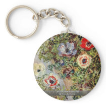 Still Life With Anemones By Claude Monet Key Chains