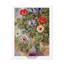 Still Life With Anemones By Claude Monet Postcard