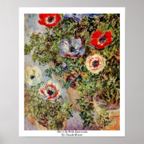 Still Life With Anemones By Claude Monet Posters