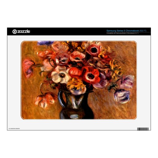 Still life with anemones by Pierre Renoir Samsung Chromebook Skin