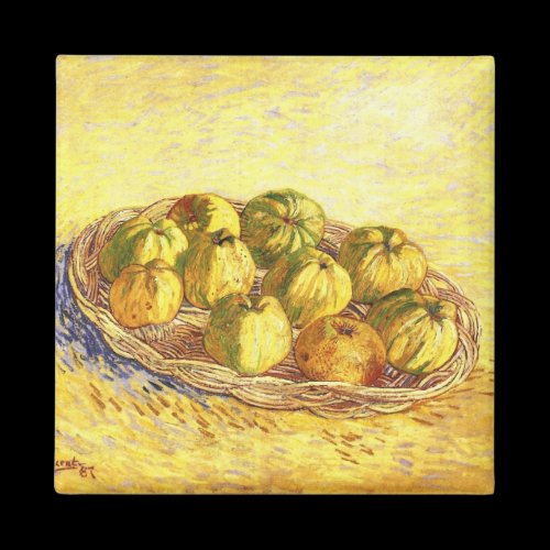 Still life with apple basket by Van Gogh Fridge Magnet