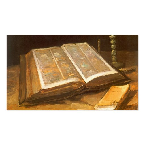 Still Life with Bible by Vincent van Gogh Business Cards (back side)