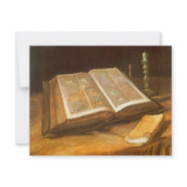Still Life with Bible by Vincent van Gogh Personalized Invitations