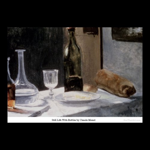 Still Life With Bottles by Claude Monet Poster