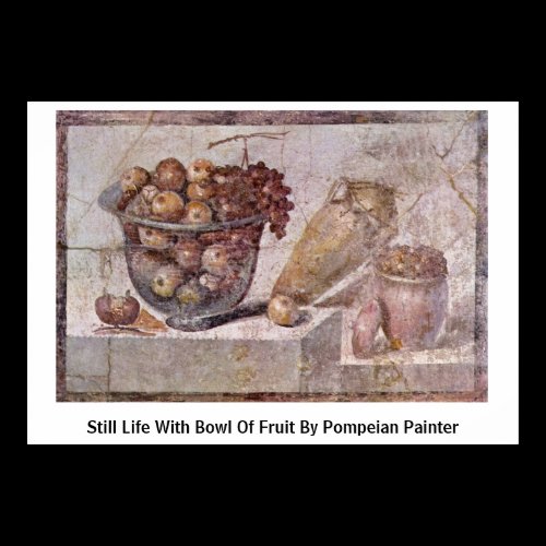 Still Life With Bowl Of Fruit By Pompeian Painter Posters