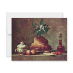 Still Life With Brioche By Chardin Jean-Baptiste S Custom Announcement