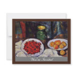 Still Life With Cherries And Peaches By Paul Cézan Invitations