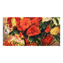 Still Life With Chrysanthemums By Pierre-Auguste R Photo Cards