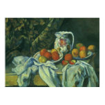 Still Life with Curtain and Pitcher by Cezanne Poster