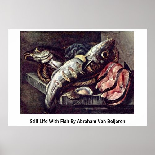 Still Life With Fish By Abraham Van Beijeren Print