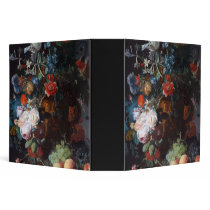 Still Life with Flowers and Fruit, Jan Van Huysum 3 Ring Binder