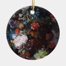 Still Life with Flowers and Fruit, Jan Van Huysum Christmas Tree Ornament