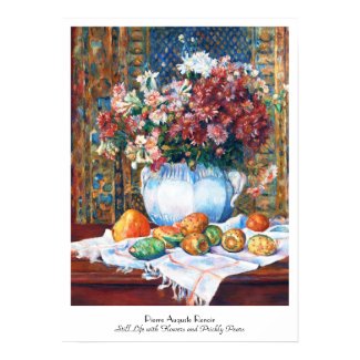 Still Life with Flowers and Prickly Pears Renoir Posters