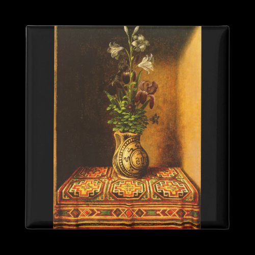 Still life with Flowers by Hans Memling Fridge Magnet