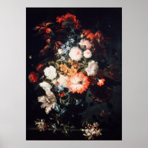 Still life with Flowers by Jean- Baptiste Monnover Poster