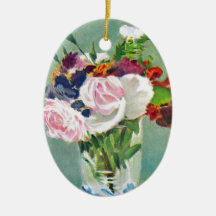 Still Life With Flowers by Manet Ornaments