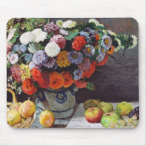 Still Life with Flowers & Fruit - Monet Mousepads