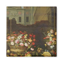 Still Life with Flowers, Fruits and Shells Magnet