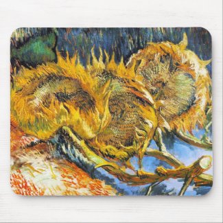 Still Life with Four Sunflowers Van Gogh Vincent Mousepad
