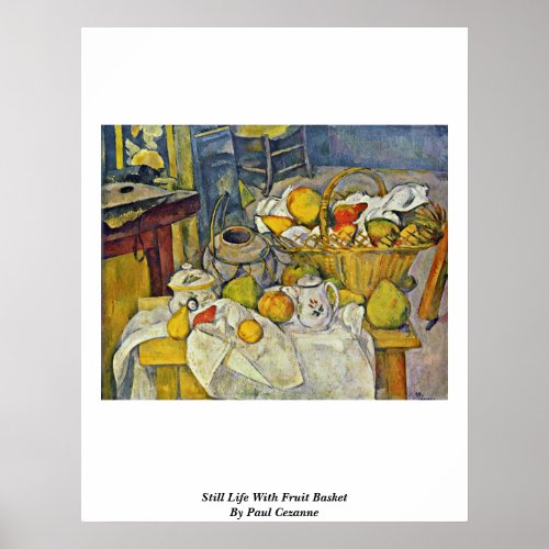 Still Life With Fruit Basket By Paul Cezanne Posters