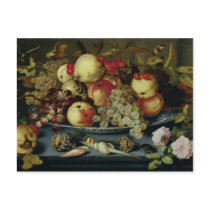 Still Life with Fruit, Flowers and Seafood Post Card