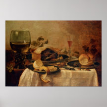 Still Life with Fruit Pie, 1635 Print