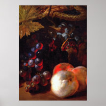 Still life with fruits by Nicolas de Largillière Poster