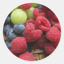 Still life with fruits round sticker